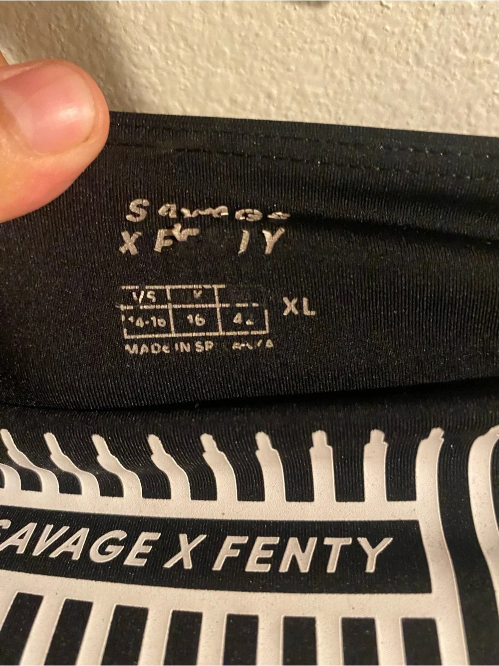 Savage X Fenty Black High-Rise Bike Shorts Size XL